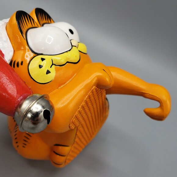 Garfield Christmas Lot Vintage 1981 Stocking Hanger Bell NEW 2003 Macys Ornament - Picture 3 of 16